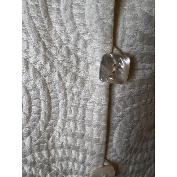 NWT Nina McLemore Off White Textured Button-Front Blazer Size 8 Kyoto USA - Picture 4 of 9